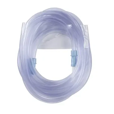 McKesson – Suction Connector Tubing 12 Foot Length 0.25 Inch I.D. Sterile Female / Male Connector Clear Ribbed OT Surface NonConductive PVC – 16-66307