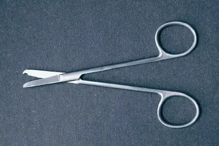 McKesson – Suture Scissors Littauer 4-1/2 Inch Office Grade Stainless Steel NonSterile Finger Ring Handle Straight Blunt Tip / Blunt Tip – 43-2-352