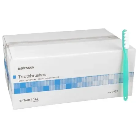 McKesson – Toothbrush Green Adult Soft – 959