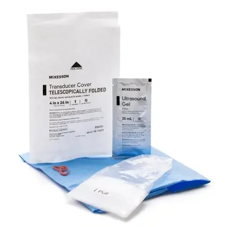 McKesson – Ultrasound Transducer Cover Kit 4 X 24 Inch Polyethylene Sterile For use with Ultrasound External Probe – 16-1403