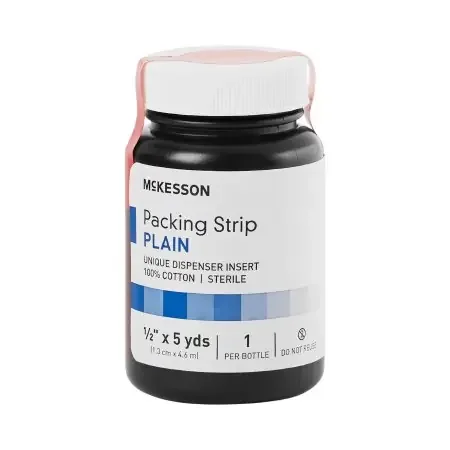McKesson – Wound Packing Strip Plain Cotton Non-impregnated Medium 1/2 Inch X 5 Yard 1 Count Sterile – 61-59220