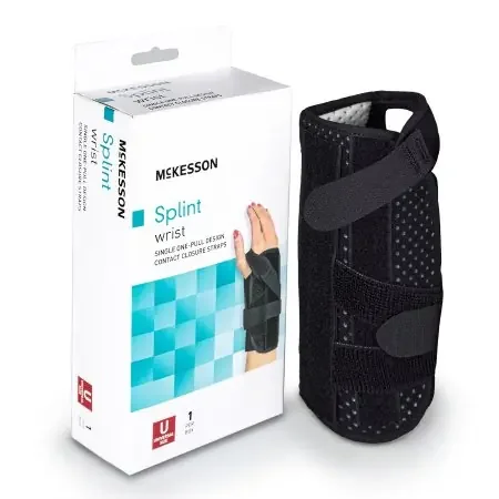 McKesson – Wrist Brace Foam / Nylon Left Hand Black One Size Fits Most – 155-81-87470