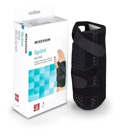 McKesson – Wrist Brace Foam / Nylon Right Hand Black One Size Fits Most – 155-81-87460
