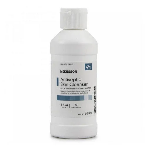McKesson, Antiseptic Skin Cleanser McKesson 8 oz. Flip-Top Bottle 4% Strength CHG (Chlorhexidine Gluconate) /, 8 Oz