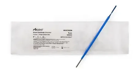McKesson Argent – Blade Electrode Coated Stainless Steel Extended Blade Tip Disposable Sterile – 22-ES04T