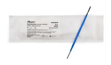 McKesson Argent – Blade Electrode Coated Stainless Steel Extended Modified Blade Tip Disposable Sterile – 22-ES39T