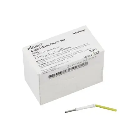 McKesson Argent – Dermal Tip Electrode Stainless Steel Blunt Angled Blade Tip Disposable Sterile – 236