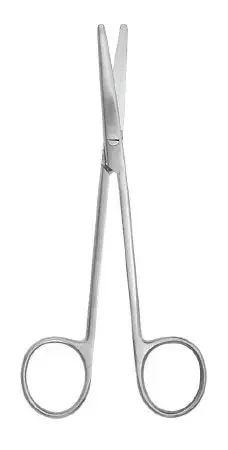 McKesson Argent – Dissecting Scissors Metzenbaum 5-1/2 Inch Length Surgical Grade Stainless Steel NonSterile Finger Ring Handle Curved Blunt Tip / Blunt Tip – 43-1-336