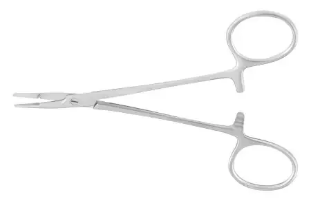 McKesson Argent – Needle Holder 4-3/4 Inch Length Serrated Jaws Finger Ring Handle – 43-1-870