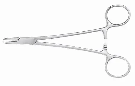 McKesson Argent – Needle Holder 5 Inch Length Serrated Jaws Finger Ring Handle – 43-1-842