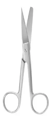 McKesson Argent – Operating Scissors 5 Inch Length Surgical Grade Stainless Steel Finger Ring Handle Straight Sharp Tip / Blunt Tip – 43-1-271