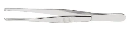 McKesson Argent – Tissue Forceps 5 Inch Length Surgical Grade Stainless Steel NonSterile NonLocking Thumb Handle 2 X 2 Teeth – 43-1-757