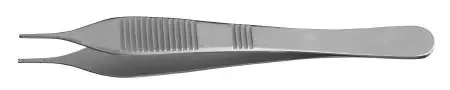 McKesson Argent – Tissue Forceps Adson 4-3/4 Inch Length Surgical Grade Stainless Steel NonSterile NonLocking Thumb Handle Straight 1 X 2 Teeth – 43-1-774