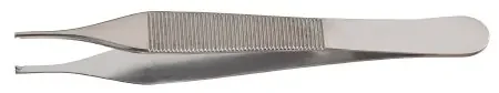 McKesson Argent – Tissue Forceps Adson 4-3/4 Inch Length Surgical Grade Stainless Steel NonSterile NonLocking Thumb Handle Straight 1 X 2 Teeth – 43-1-775