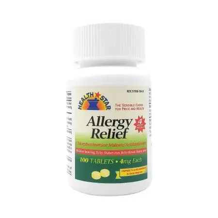 McKesson Brand – Allergy Relief 4 mg Strength Tablet 100 per Bottle – 784-01