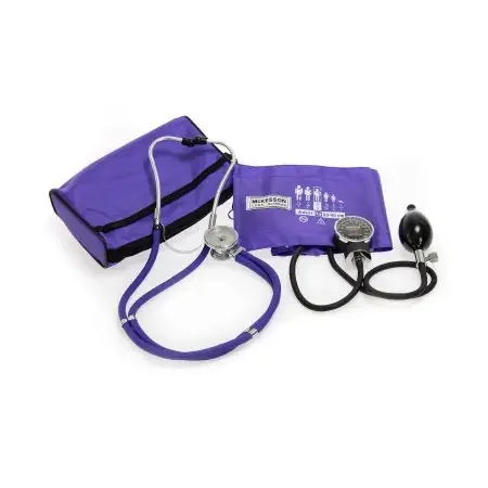 McKesson Brand – Aneroid Sphygmomanometer Combo Kit Pocket Style Hand Held Size 11 Nylon Cuff 22 Inch Stethoscope Tube Sprague Rappaport Stethoscope – 01-768-641-11AVGM
