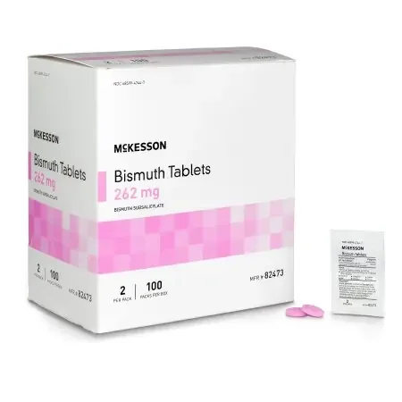 McKesson Brand – Anti-Diarrheal 262 mg Strength Tablet 100 per Box – 82473