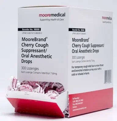 McKesson Brand – Cold and Cough Relief 7.6 mg Strength Lozenge 300 per Box – 98008