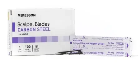 McKesson Brand – Surgical Blade Carbon Steel No. 11 Sterile Disposable Individually Wrapped – 16-63711