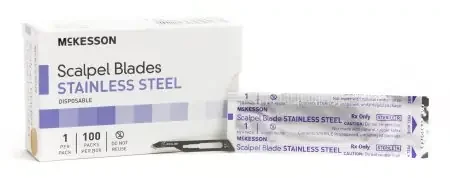 McKesson Brand – Surgical Blade Stainless Steel No. 15 Sterile Disposable Individually Wrapped – 16-63615