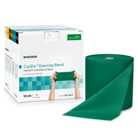McKesson CanDo – Exercise Resistance Band Green 5 Inch X 50 Yard Medium Resistance – 169-5623