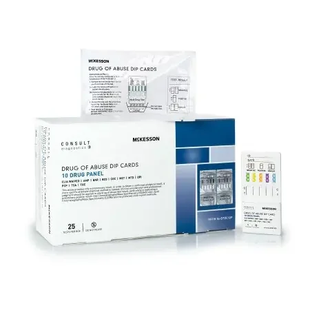 McKesson Consult – Drugs of Abuse Test 10-Drug Panel with Adulterants AMP, BAR, BZO, COC, mAMP/MET, MTD, OPI, PCP, TCA, THC Urine Sample 25 Tests – 16-DTDC10P