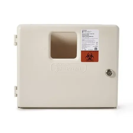 McKesson Prevent – Sharps Collector Wall Cabinet Locking Wall Mount High Impact Polystyrene – 2263