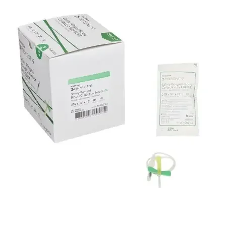 McKesson Prevent G – Blood Collection Set 21 Gauge 3/4 Inch Needle Length Safety Needle 12 Inch Tubing Sterile – 16-BC2134