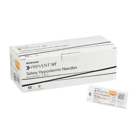 McKesson Prevent HT – Hypodermic Needle Hinged Safety Needle 25 Gauge 5/8 Inch Length Thin Wall – 16-N2558S