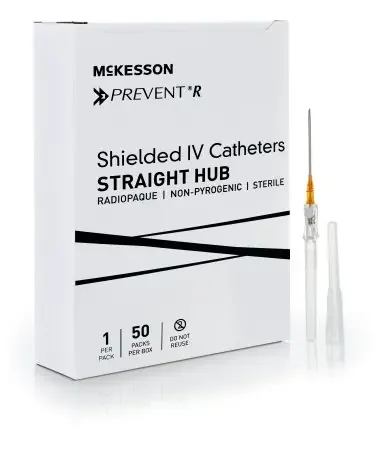 McKesson Prevent R – Peripheral IV Catheter 14 Gauge 1.75 Inch Button Retracting Safety Needle – 380267