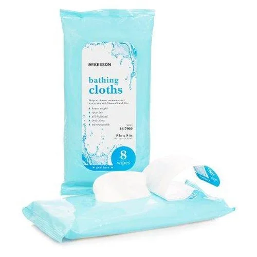 Mckesson Rinse-Free Bath Wipe Scented, Soft Pack