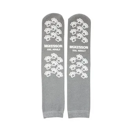 McKesson Terries – Slipper Socks 2X-Large Gray Above the Ankle – 40-3800-001