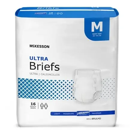 McKesson Ultra – Unisex Adult Incontinence Brief Medium Disposable Heavy Absorbency – BRULMD