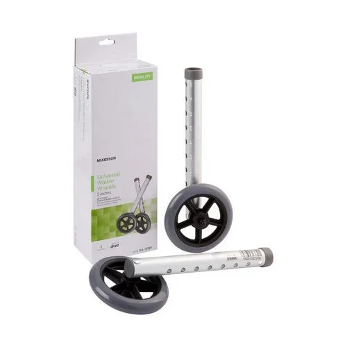 McKesson, Universal Walker Wheels 5 Inch, 1 Pair