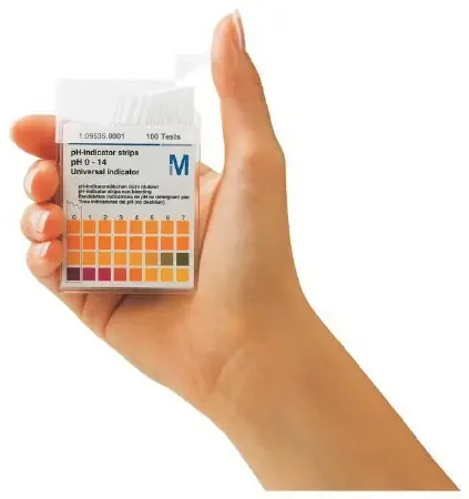MColorpHast – pH Indicator Strip 15 Graduations, 0 to 14 pH Range, 10° to 25°C Storage Requirements, 3 to 5 Years Shelf Life – 1095350007