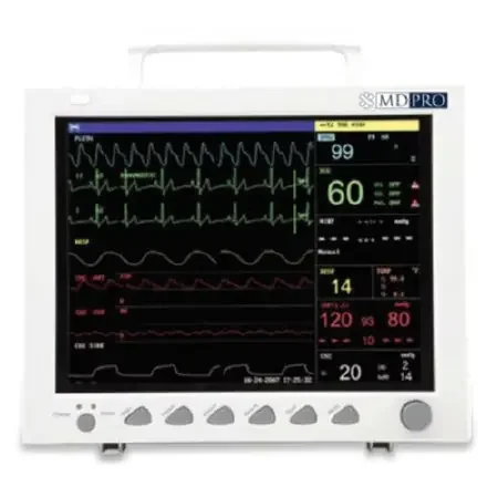 MD Pro 4000 – Patient Monitor Spot Check and Vital Signs Monitoring ECG, NIBP, Pulse Rate, Respiration, SpO2, Temperature AC Power – MDPRO4000