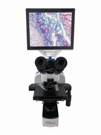 Med-Scope MedDI6-C1 – Advanced Clinical Compound Microscope Digital Head Infinity Corrected Plan 4X / 10X / 40X / 100X External DC Auto Switching Power Supply / 110 to 240V Coaxial X / Y Mechanical Stage with Adjustable Tension – MEDDI6-C1