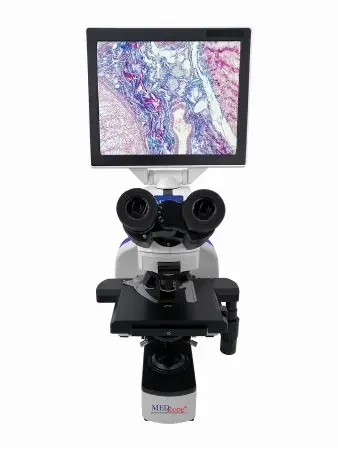 Med-Scope MedDI6-HM1 – Advanced Hematology Compound Microscope Digital Head Infinity Corrected Plan 10X / 40X / 50X / 100X External DC Auto Switching Power Supply / 110 to 240V Coaxial X / Y Mechanical Stage with Adjustable Tension – MEDDI6-HM1