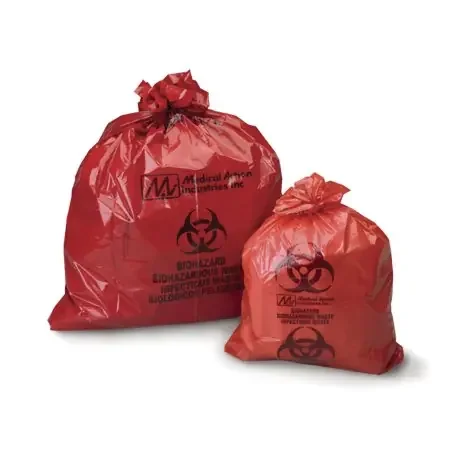 Medegen Medical Products – Biohazard Waste Bag 12 to 16 gal. Red Bag Polyethylene 25 X 34 Inch – 108M