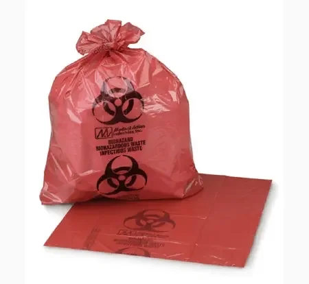 Medegen Medical Products – Biohazard Waste Bag 8 to 10 gal. Red Bag HDPE 24 X 24 Inch – RS242411RH