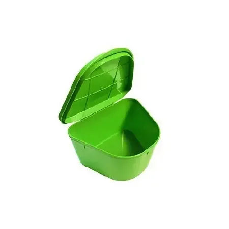 Medegen Medical Products – Denture Cup Green Hinged Lid Reusable – H980-92