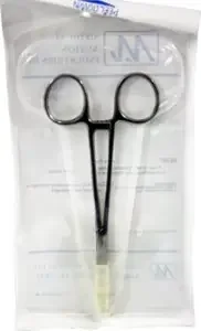 Medical Action Industries – Hemostatic Forceps Mosquito 5-1/2 Inch Length Floor Grade Stainless Steel Ratchet Lock Finger Ring Handle Curved Serrated Tip – 56307