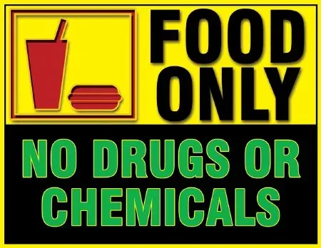 Medical Safety Systems – Magnetic Sign Instructional Sign Food Only No Drugs – 735-59922001