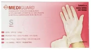 MediGuard – Exam Glove Small NonSterile Vinyl Standard Cuff Length Smooth Clear Not Chemo Approved – MSV511