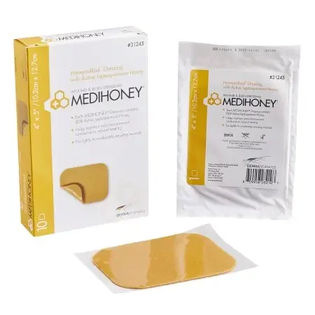 MEDIHONEY Honeycolloid – Honeycolloid Dressing 4 X 5 Inch Rectangle Sterile – 31245
