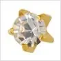 MediStuds – Ear Piercing Stud 24K Gold Plated Stainless Steel Clear Cubic Zirconia Tiffany Mount – 2090P