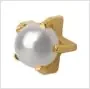 MediStuds – Ear Piercing Stud 24K Gold Plated Stainless Steel White Pearl Tiffany Mount – 2053TP