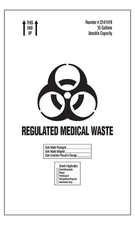 Medline – Biohazard Waste Box 13 X 13 X 21 Inch – TRIQ141419