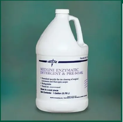Medline – Dual Enzymatic Instrument Detergent Liquid 1 gal. Bottle Fresh Scent – MDS88000B9