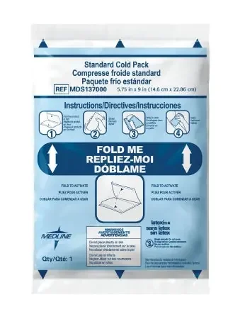 Medline – Instant Cold Pack General Purpose 5 X 6 Inch Plastic / Calcium Ammonium Nitrate / Water Disposable – MDS137020